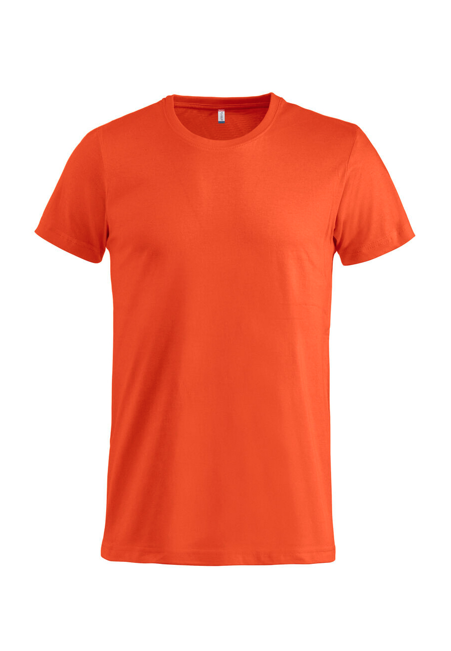 Camiseta básica naranja para hombre de manga corta