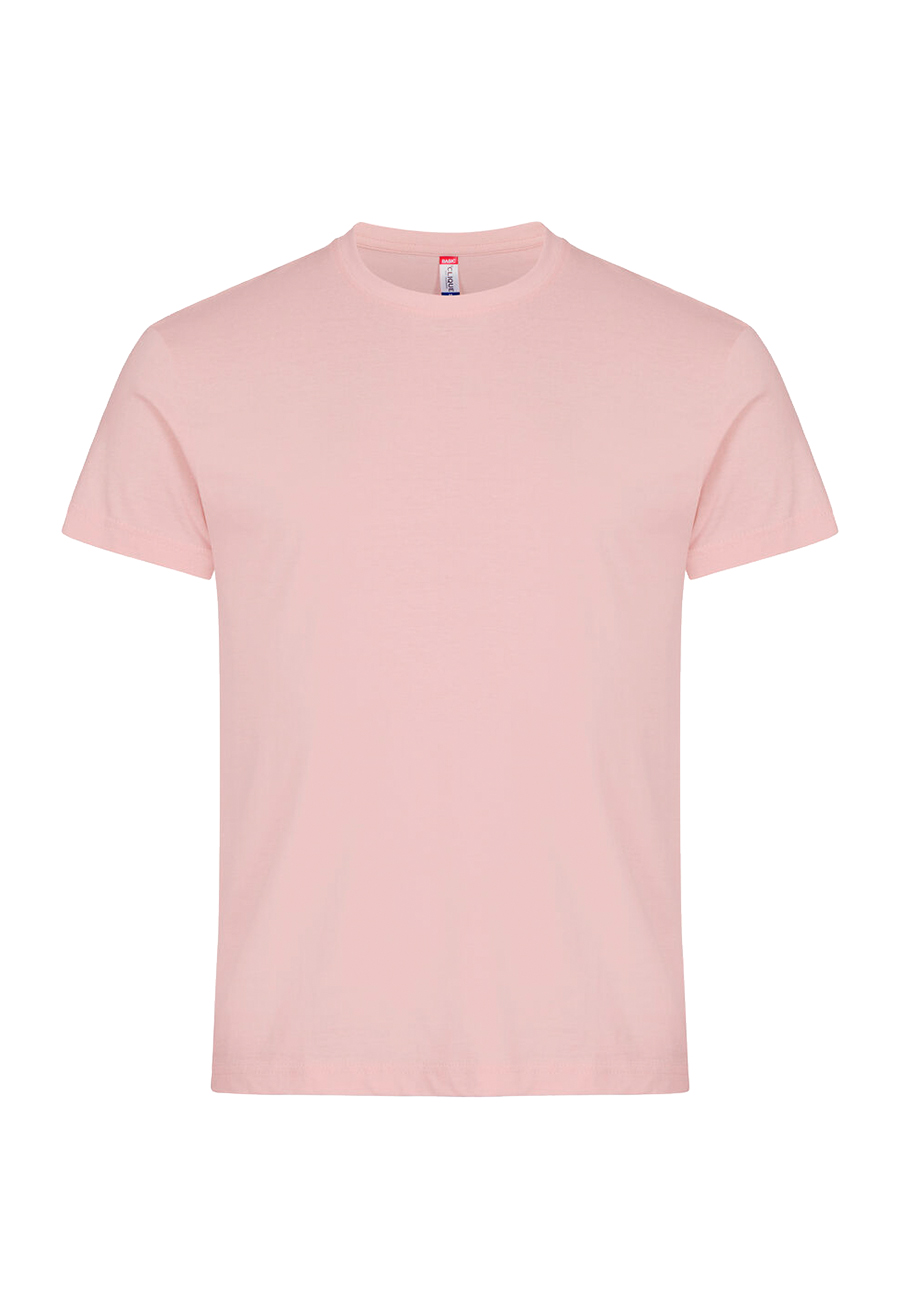Camiseta básica rosa para hombre de manga corta