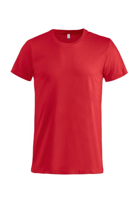 Camiseta básica rojo para hombre de manga corta