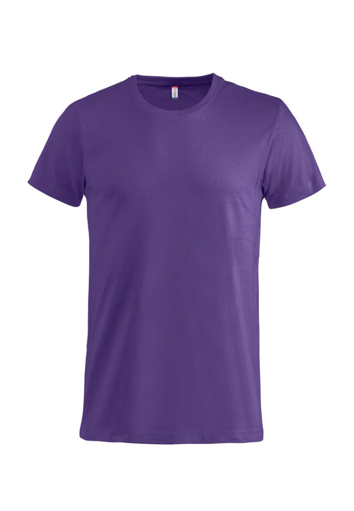 Camiseta básica violeta para hombre de manga corta