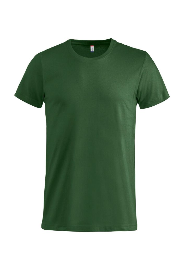 Camiseta básica verde para hombre de manga corta