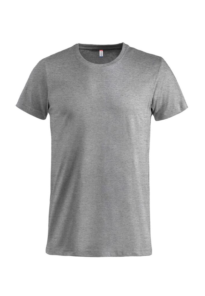 Camiseta básica gris para hombre de manga corta