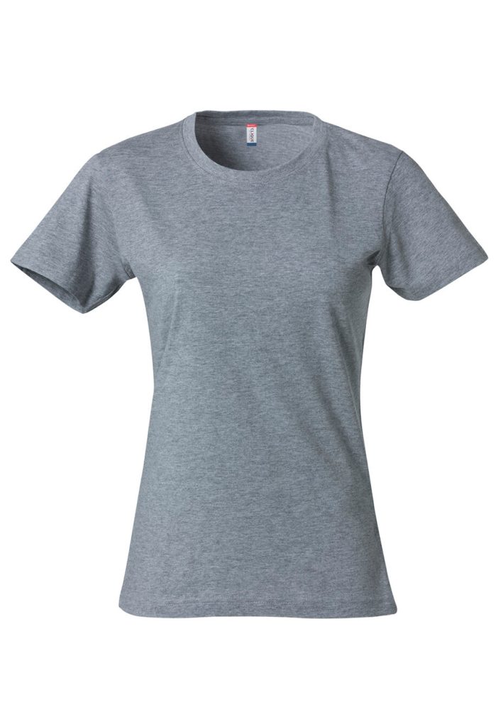 Camiseta básica gris para mujer de manga corta