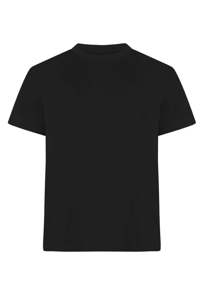 Camiseta oversize negra unisex de manga corta