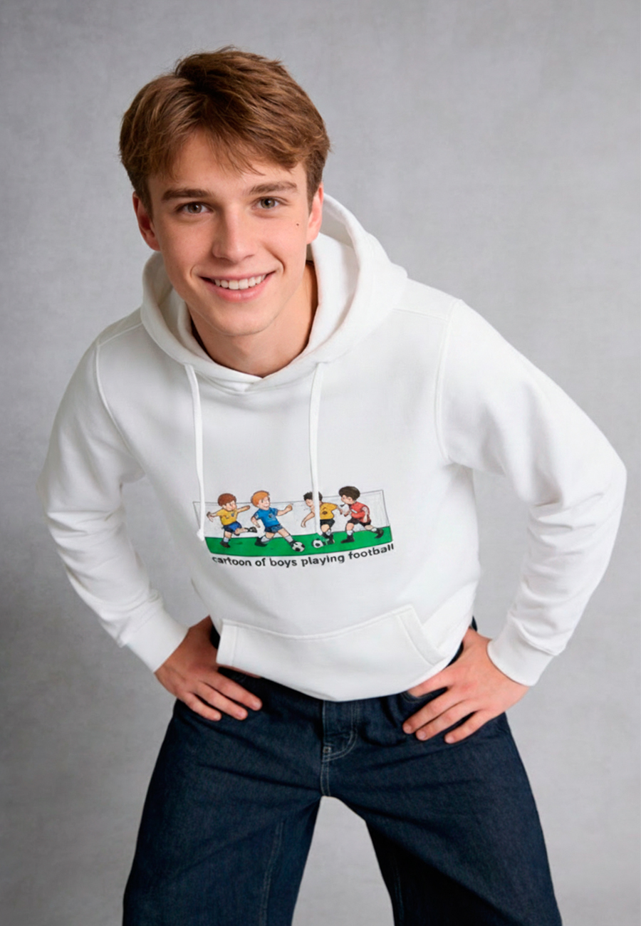 Sudadera Capucha Blanca - Imagen 3