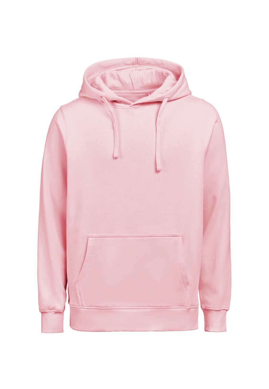 Sudadera capucha rosa de hombre