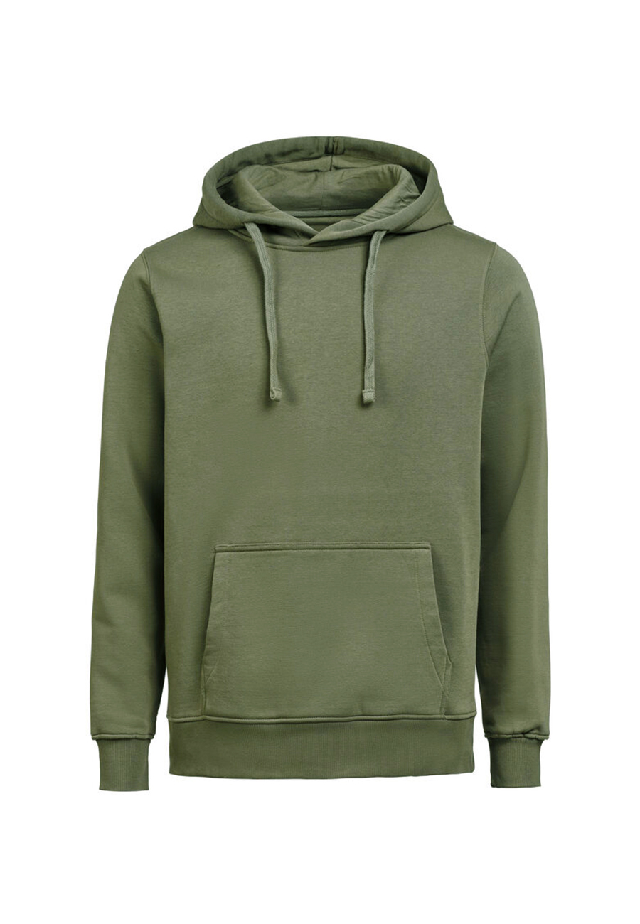 Sudadera capucha verde botella de hombre