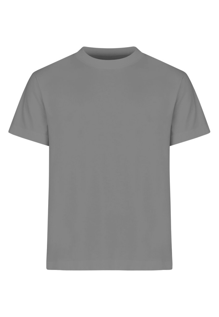 Camiseta oversize gris unisex de manga corta