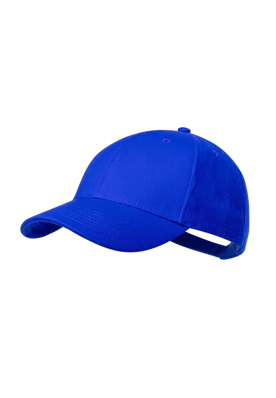 Gorra azul eléctrico de 6 paneles lista para personalizar con DTF o bordado